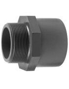 PVC lim/gevind fittings